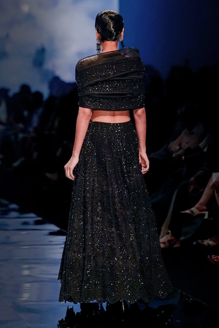 Varun Nidhika Raat Tonal Cord & Sequin Embroidered Lehenga Set 