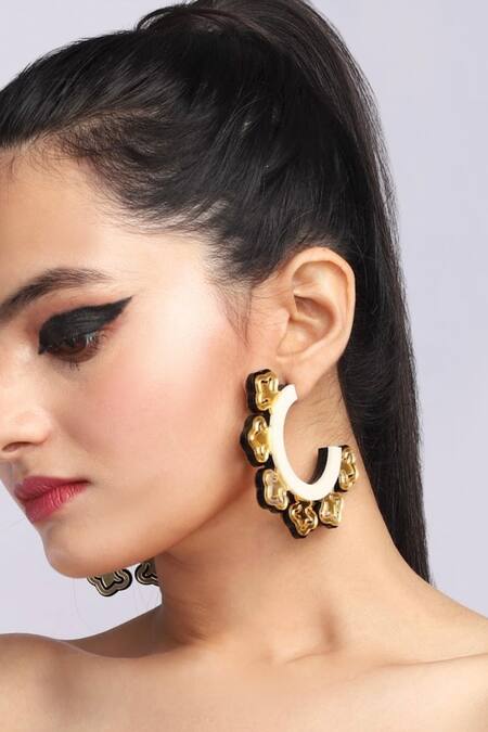 The YV Brand by Yashvi Vanani Gold Plated The Mandala Hoops 