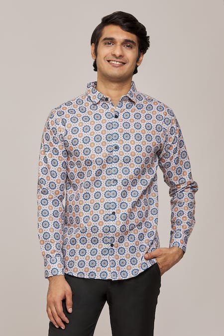 Arihant Rai Sinha Mandala Print Cotton Shirt 