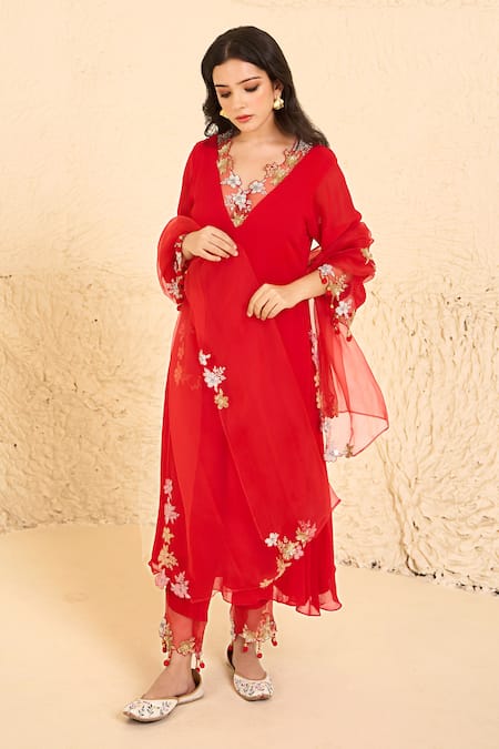 Radha Sharma Georgette Straight Kurta Pant Set 