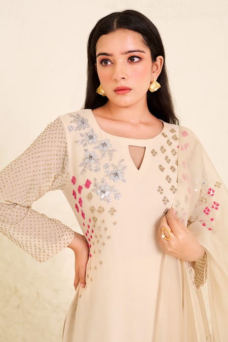Radha Sharma Hand Embroidered Straight Kurta Set 