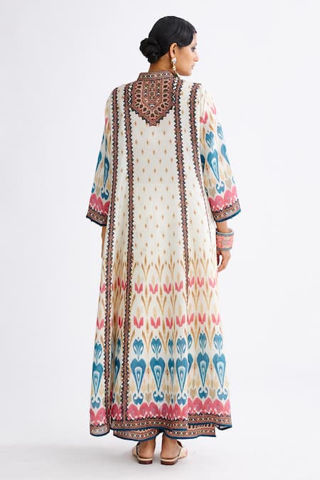Rajdeep Ranawat Ada Silk Printed Anarkali Tunic 