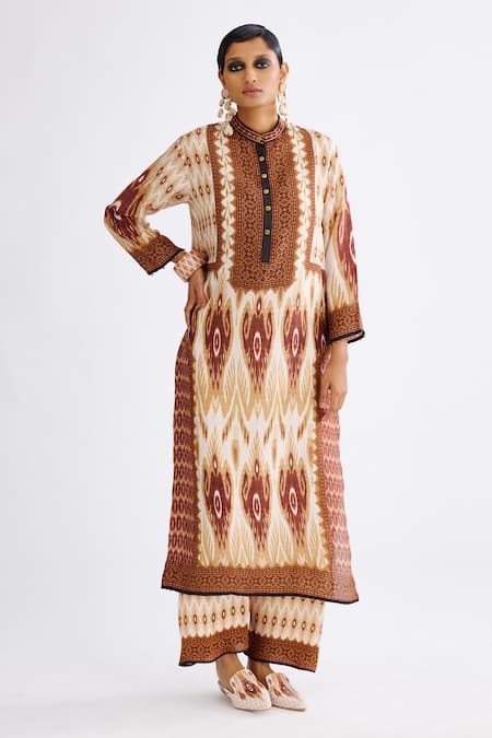 Rajdeep Ranawat Champa Silk Printed Long Tunic 