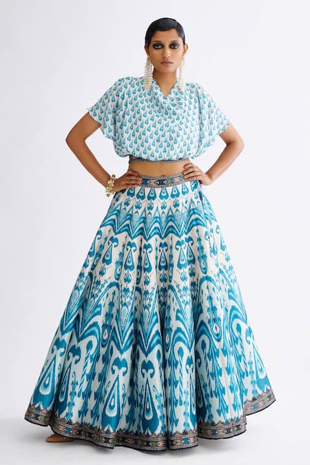 Rajdeep Ranawat Varsha Leela Abstract Print Lehenga With Blouse 