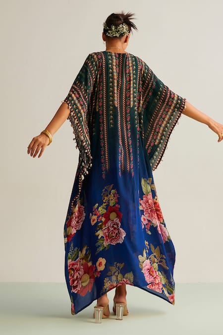 Kalista Nayra Ombre Floral Print Kaftan 