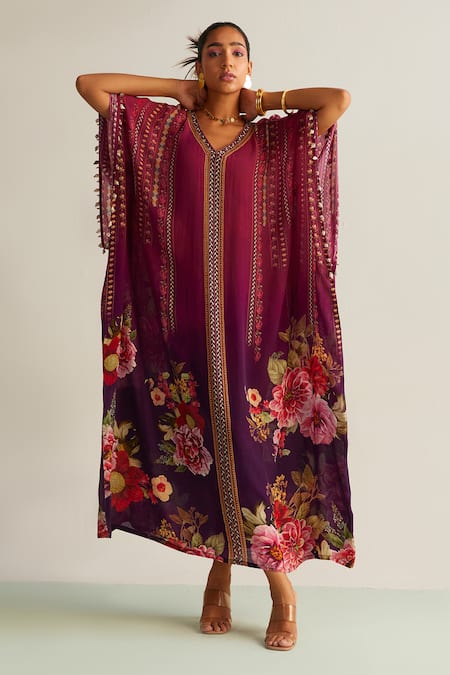 Kalista Nayra Flower Print Kaftan 