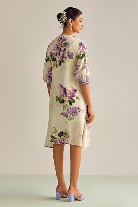 Kalista Amie Floral Print Flared Dress 
