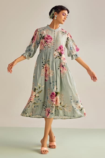 Kalista Evaa Floral Pattern Dress 