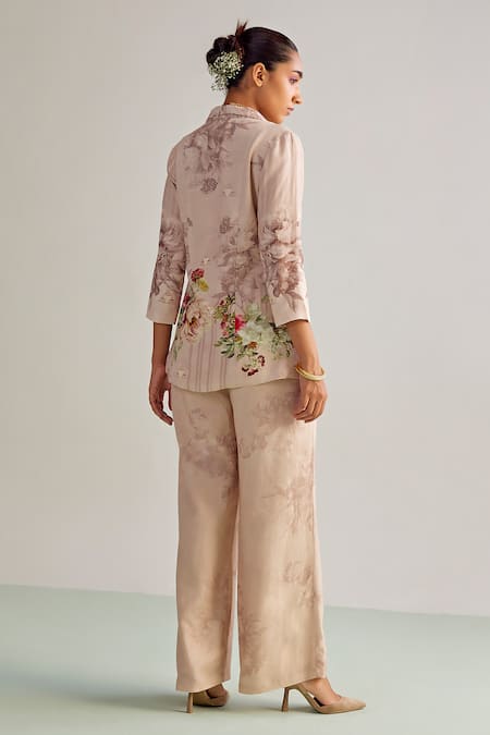 Kalista Shayna Flower Print Blazer & Pant Set