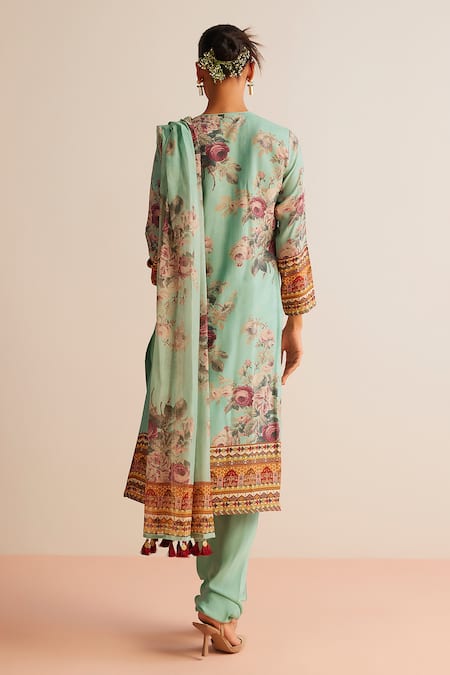 Kalista Trisha Floral Bloom Print Kurta Set 