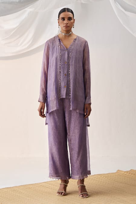 Itrh High Low Tunic & Culotte Pant Set 