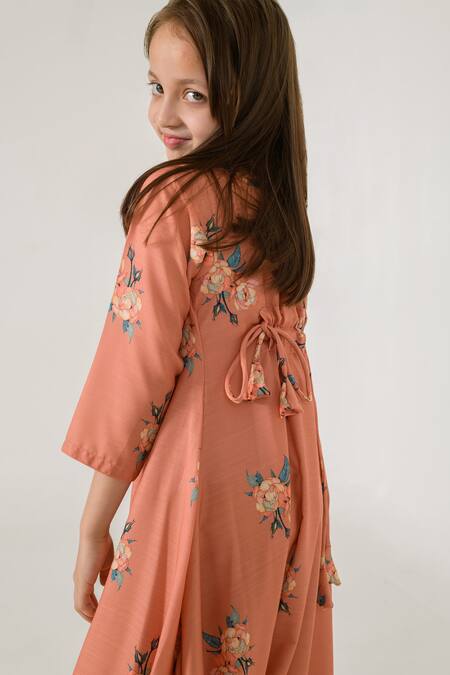 Buy Pasha India Orange Cotton, Rayon Floral Pattern Dhoti Jumpsuit Online at Aza Fashions Buy_Pasha India_Orange Cotton, Rayon Floral Pattern Dhoti Jumpsuit _Online_at_Aza_Fashions