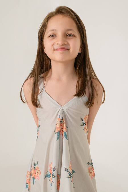 Shop_Pasha India_Green Cotton, Rayon Embroidery Floral Print Palazzo Jumpsuit _Online_at_Aza_Fashions