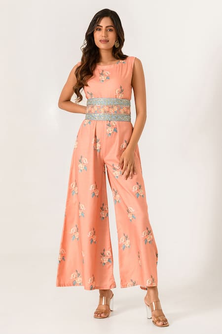 Pasha India Floral Print Jumpsuit 