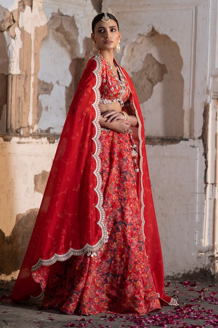 Buy Maahina Chanderi Lehenga Set Online in India at Best Price | Aachho