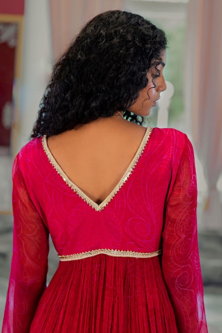 Shop 17:17 By Simmi Saboo Pink Muslin Embroidery, Lace V-neck Crystal Peplum Top And Pant Set Online at Aza Fashions Shop_17:17 By Simmi Saboo_Pink Muslin Embroidery, Lace V-neck Crystal Peplum Top And Pant Set _Online_at_Aza_Fashions