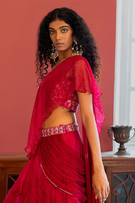 Buy 17:17 By Simmi Saboo Pink Muslin Embroidery Square Neck Finley Lehenga Set Online at Aza Fashions Buy_17:17 By Simmi Saboo_Pink Muslin Embroidery Square Neck Finley Lehenga Set _Online_at_Aza_Fashions