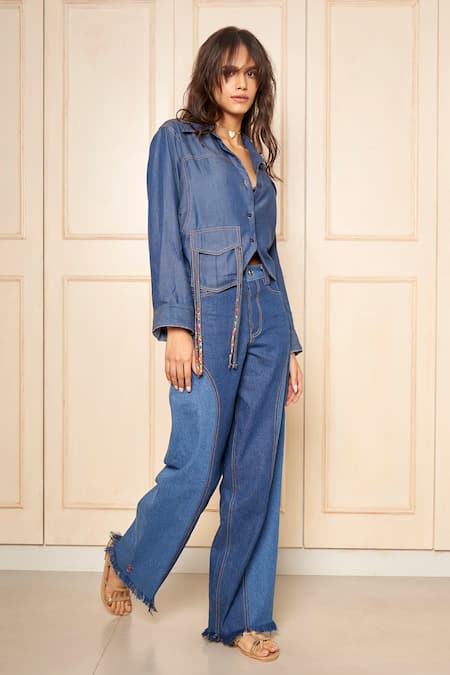 Style Junkiie Solid High-Waisted Pant 