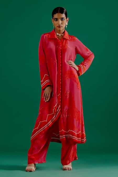 Sitaraa Meera Tonal Garden Print Kurta With Pant 