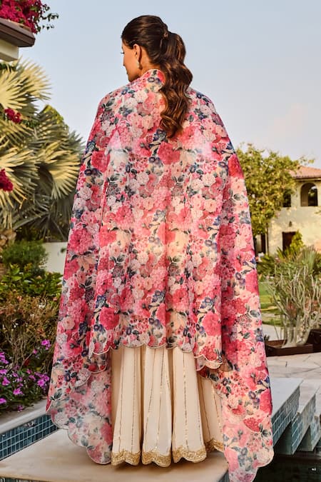 Palak & Mehak Disha Scallop Trim Lehenga Set 