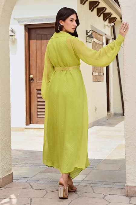 Palak & Mehak Samara Bandhani Print Dress & Jacket Set 