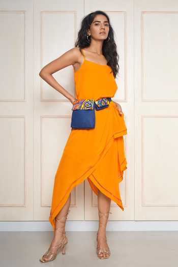 Style Junkiie_Blue Embroidery Denim Bum Bag _Online_at_Aza_Fashions