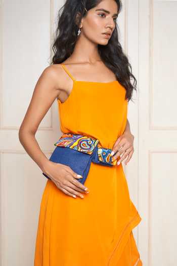 Buy_Style Junkiie_Blue Embroidery Denim Bum Bag _Online_at_Aza_Fashions