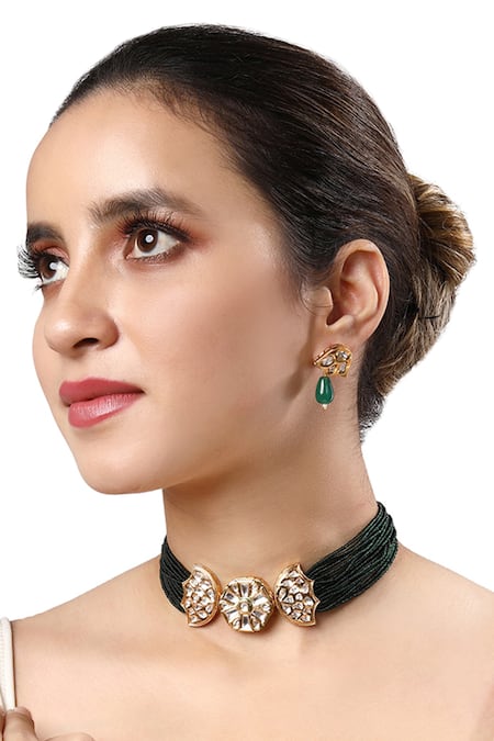 Kundan polki hot sale choker set