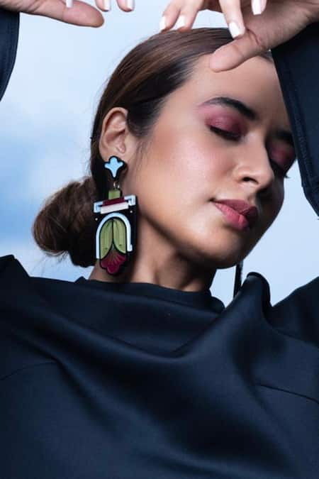 The YV Brand by Yashvi Vanani The Ancient Tulip Dangler Earrings 