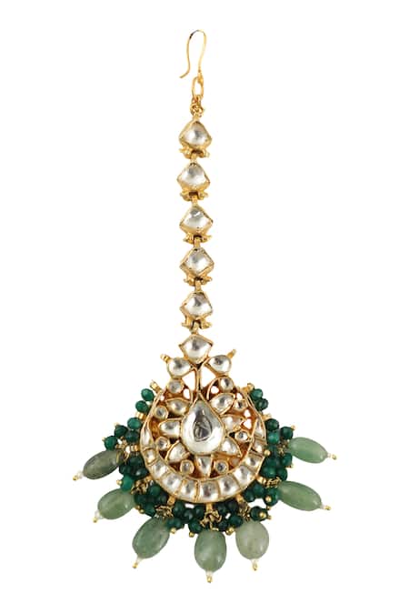 Riana Jewellery Cluster Bead Drop Maangtikka 