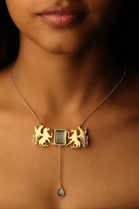 Eina Ahluwalia Studded Pendant Necklace 