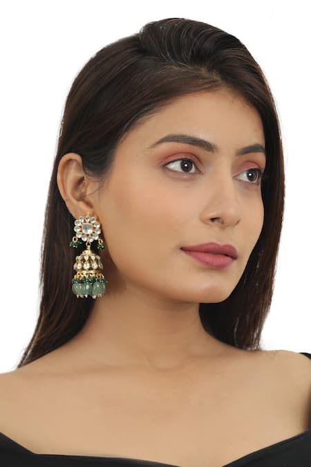 Riana Jewellery Floral Motif Jhumkas 