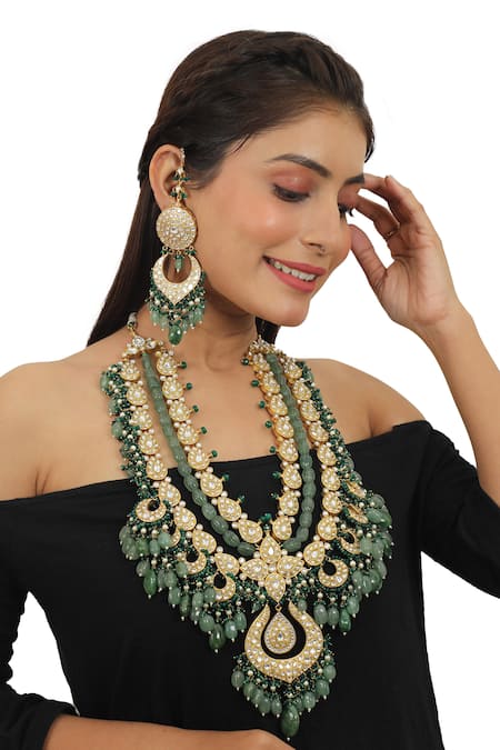 Riana Jewellery Stone Embellished Necklace Set 