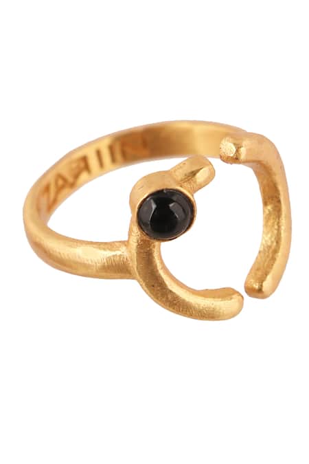 Shop_Zariin_22kt Studded Ring _at_Aza_Fashions