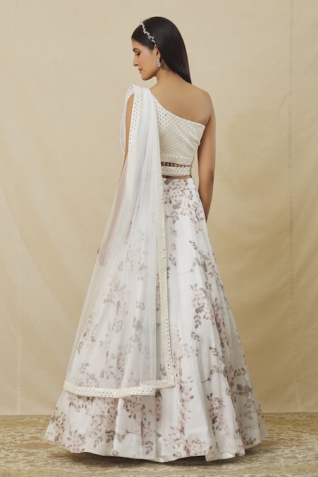 Angad Singh Floral Bud Print Lehenga Set 