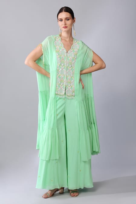 Keith Gomes Embroidered Tunic & Palazzo Set 