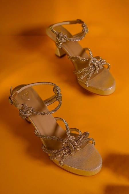 Sana K luxurious Footwear Miss D Rhinestone Embellished Heels 