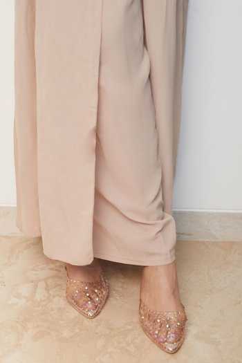 Buy Sana K luxurious Footwear Pink Stones Stud Rocker Embellished Heels Online at Aza Fashions Buy_Sana K luxurious Footwear_Pink Stones Stud Rocker Embellished Heels _Online_at_Aza_Fashions