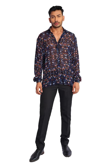 Debarun Sebastian Abstract Print Shirt 