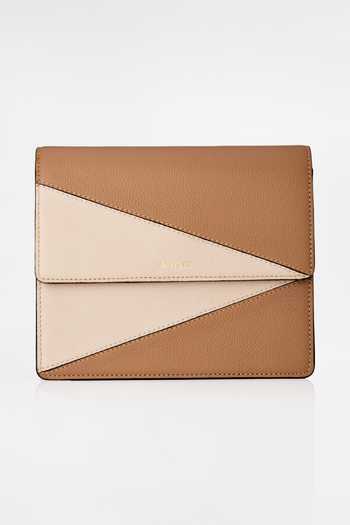 Buy Adisee Beige Diana Colorblock Leather Mini Structured Bag Online at Aza Fashions Buy_Adisee_Beige Diana Colorblock Leather Mini Structured Bag_Online_at_Aza_Fashions