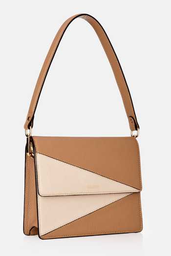Shop Adisee Beige Diana Colorblock Leather Mini Structured Bag at Aza Fashions Shop_Adisee_Beige Diana Colorblock Leather Mini Structured Bag_at_Aza_Fashions