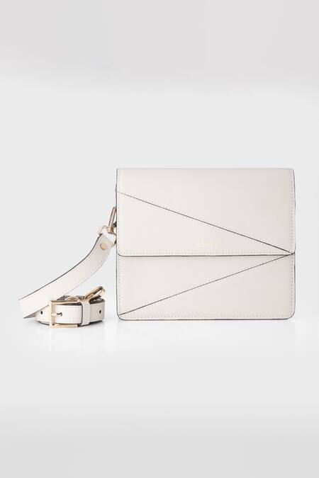 Buy Adisee Ivory Diana Leather Mini Bag Online at Aza Fashions Buy_Adisee_Ivory Diana Leather Mini Bag_Online_at_Aza_Fashions