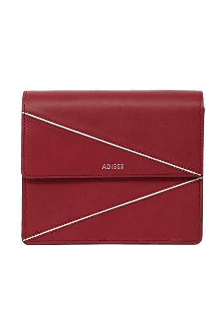 Adisee Maroon Diana Mini Leather Bag at Aza Fashions Adisee_Maroon Diana Mini Leather Bag_at_Aza_Fashions
