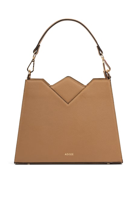 Shop_Adisee_Beige Olivia Geometric Leather Bag _Online_at_Aza_Fashions