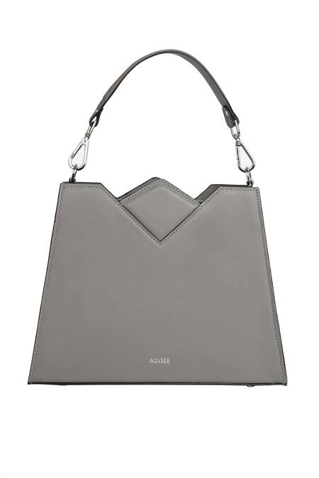 Buy_Adisee_Grey Olivia Structured Leather Bag_Online_at_Aza_Fashions