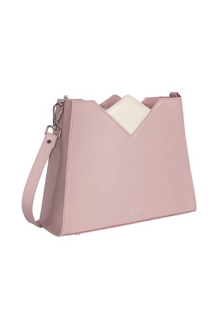 Shop Adisee Pink Olivia Structured Pastel Leather Bag at Aza Fashions Shop_Adisee_Pink Olivia Structured Pastel Leather Bag_at_Aza_Fashions