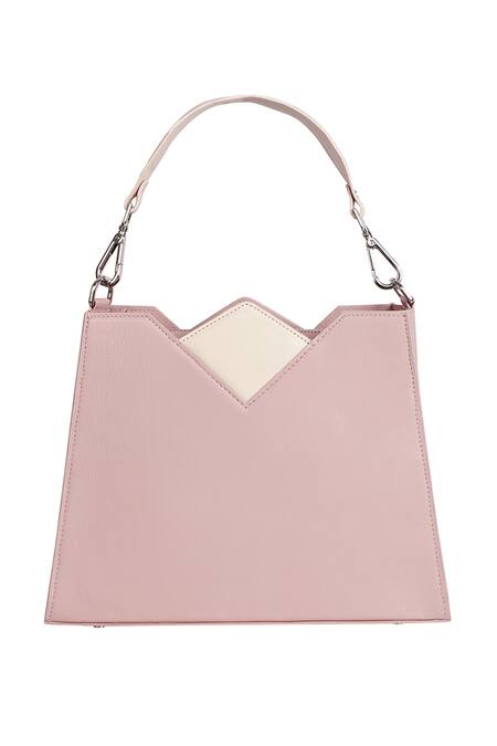 Adisee Pink Olivia Structured Pastel Leather Bag Online at Aza Fashions Adisee_Pink Olivia Structured Pastel Leather Bag_Online_at_Aza_Fashions