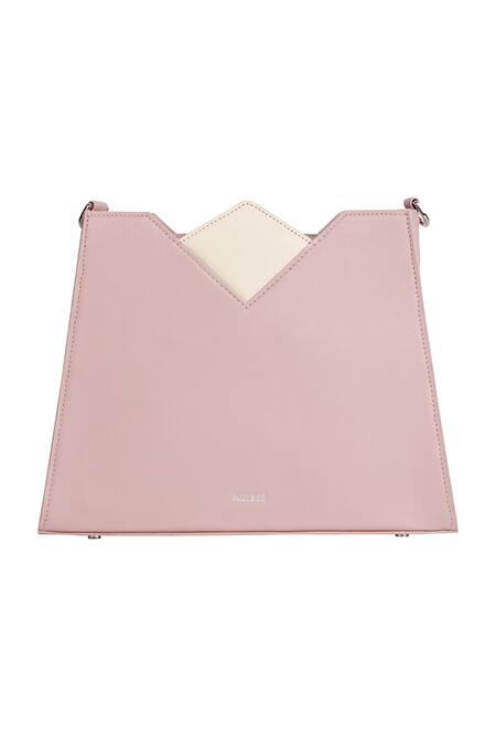 Buy Adisee Pink Olivia Structured Pastel Leather Bag Online at Aza Fashions Buy_Adisee_Pink Olivia Structured Pastel Leather Bag_Online_at_Aza_Fashions