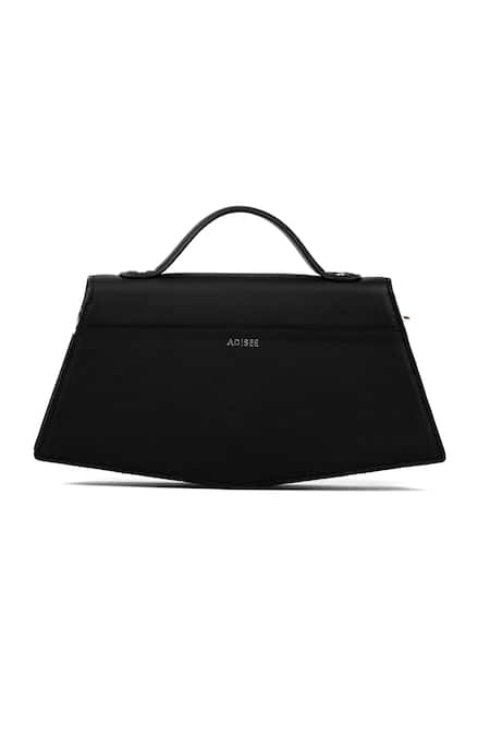 Buy_Adisee_Black Fiona Structured Leather Bag_Online_at_Aza_Fashions