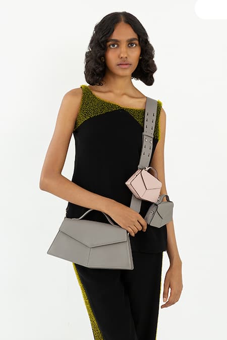 Womens Green Crossbody Bag, Vegan Leather Bag, Minimalist Geometric  Shoulder Bag, Structured Bag, Unique Gifts for Her - Etsy